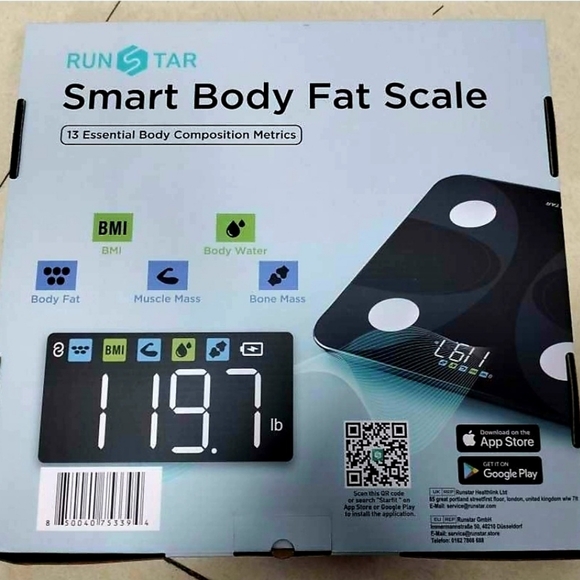 3/$30🏷 NWT RunStar Smart Body Fat Scale Bluetooth App 13 Metrics - Picture 8 of 12